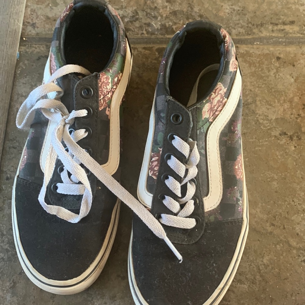 Rose Checkered Vans